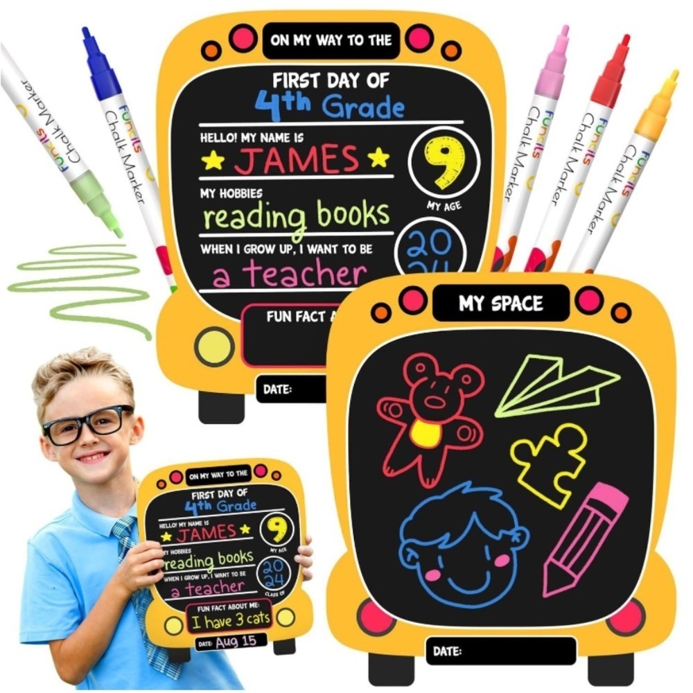NWT First Day of School Chalkboard